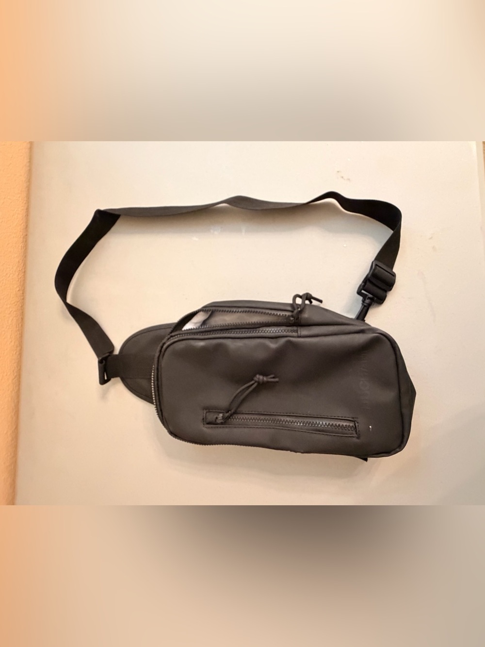 Duchamp London Black Matte Crossbody Belt Bag